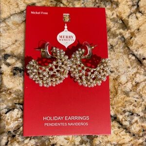 Pearl Holiday 2025 OpenWork Hoop Earrings